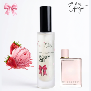 body oil burberry her+ crème fraise